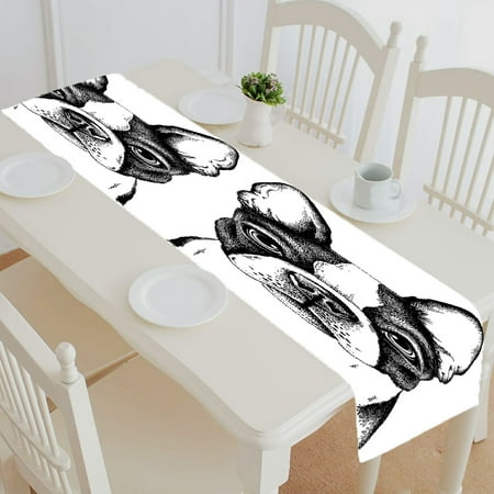 ABPHQTO Black And White Sketch Of A Fawn Boston Terrier Face Table Runner Placemat Tablecloth For Home Decor 14x72 Inch
ABPHQTO Black And White Sketch Of A Fawn Boston Terrier Face Table Runner Placemat Tablecloth For Home Decor 14x72 Inch