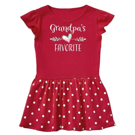 Inktastic Grandpas Favorite- Heart Grandchild Gift Baby Girl Dress
