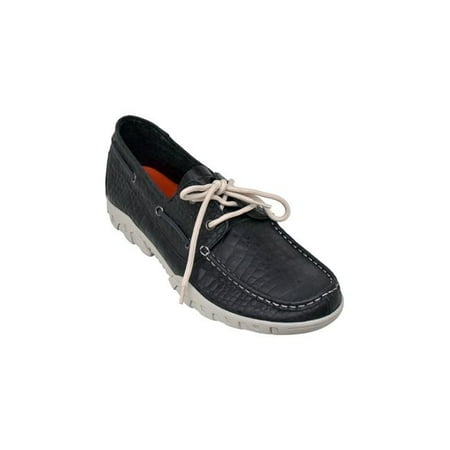 Mens Loafer Belly Print Causal Boots - Black - Size 9D