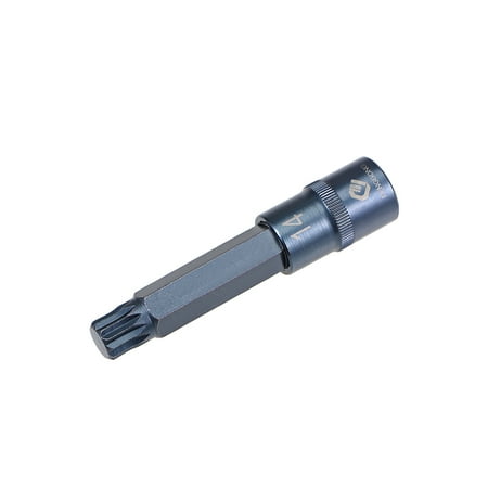 Uxcell 1/2-Inch Square Drive x M14 Metric Spline Bit Socket 4 Inch Length
