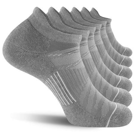 FITRELL 6 Pack Men s Running Socks Ankle Low Cut Cushioned Athletic Sports Socks Light Gray+White Shoe Size 9-12 
FITRELL 6 Pack Men s Running Socks Ankle Low Cut Cushioned Athletic Sports Socks Light Gray+White Shoe Size 9-12