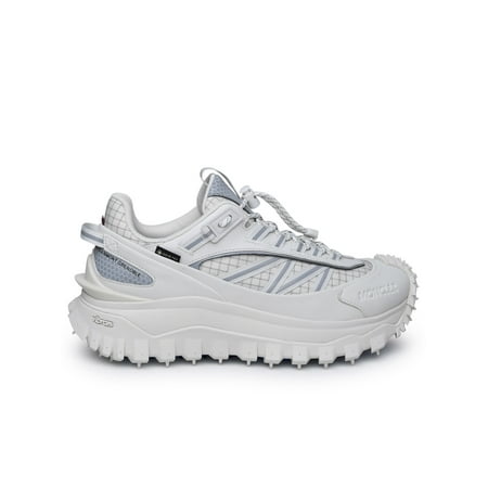 Moncler Woman White Leather Blend Sneakers