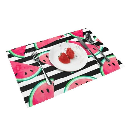 Home Watermelon Placemats Set Of 4 Washable Wipeable Place Mats Place Mats For Festival Parties Family Dinner (12 X 18inch)
Home Watermelon Placemats Set Of 4 Washable Wipeable Place Mats Place Mats For Festival Parties Family Dinner (12 X 18inch)