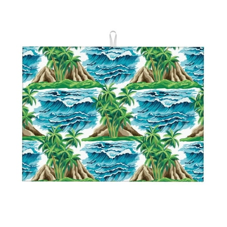 Dish Drying Mat Hawaiian Style Waves Highly Absorbent Microfiber Drying Mat Kitchen Counter or Sink Drawer Liner 18x24 Kitchen Drying Mat Coffee Mat Kitchen Essentials
Dish Drying Mat Hawaiian Style Waves Highly Absorbent Microfiber Drying Mat Kitchen Counter or Sink Drawer Liner 18x24 Kitchen Drying Mat Coffee Mat Kitchen Essentials