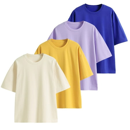 Esaierr Kids Boys Girls Summer T Shirts Teenagers Unisex 100% Cotton Short Sleeve Tops Toddler Crewneck Solid Tees for 3-14 Year(drop Shoulder)
Esaierr Kids Boys Girls Summer T Shirts Teenagers Unisex 100% Cotton Short Sleeve Tops Toddler Crewneck Solid Tees for 3-14 Year(drop Shoulder)