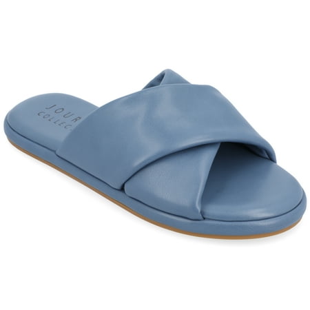 Journee Collection Womens Addilynn Tru Comfort Foam Puffy Slide Sandal