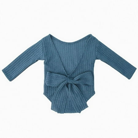 Newborn Baby Knit Long Sleeves Backless Jumpsuits Lace-up Bow Romper Outfits Photography Clothing Prop
Newborn Baby Knit Long Sleeves Backless Jumpsuits Lace-up Bow Romper Outfits Photography Clothing Prop