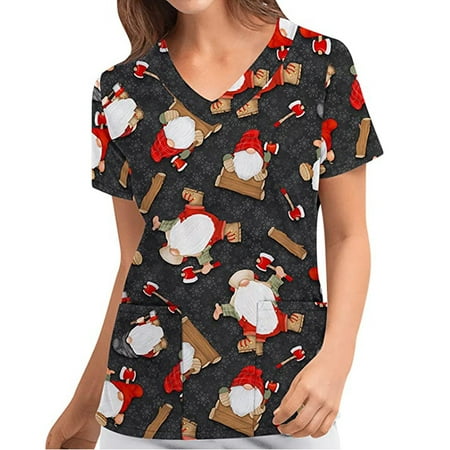 TMOYZQ Christmas Gifts for Women! Christmas Womens Scrub Tops Medical Working Uniforms Christmas Print Short Sleeve V Neck Professional Nursing Workwear Loose Fit Blouse with Pockets
TMOYZQ Christmas Gifts for Women! Christmas Womens Scrub Tops Medical Working Uniforms Christmas Print Short Sleeve V Neck Professional Nursing Workwear Loose Fit Blouse with Pockets