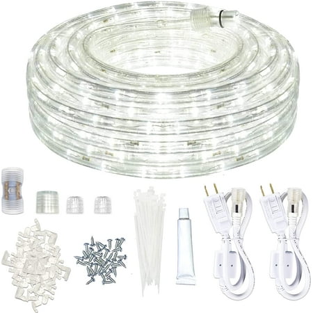Rope Lights Outdoor Waterproof Daylight-White: 540 LEDs 50ft Cuttable Outside Bright 110V Lighting Tivleed 6000K Connectable Flexible Plug Thick Cool Clear Tube - Indoor Deck Patio Xmas Camping Decor
Rope Lights Outdoor Waterproof Daylight-White: 540 LEDs 50ft Cuttable Outside Bright 110V Lighting Tivleed 6000K Connectable Flexible Plug Thick Cool Clear Tube - Indoor Deck Patio Xmas Camping Decor