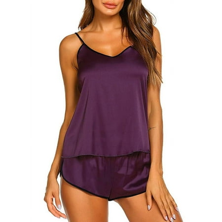 Enjiwell Womens Satin Silk Pajamas Sleepwear Camisole Shorts 2pcs Nightwear Lingerie Pjs
Enjiwell Womens Satin Silk Pajamas Sleepwear Camisole Shorts 2pcs Nightwear Lingerie Pjs