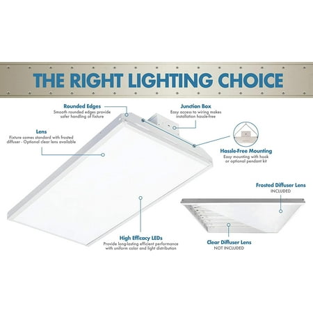 DTLYH Condor G2 Premium 2FT LED High Bay 162W 21222Lms 5000K LED Shop Lights Industrial Grade High Bays DLC and UL Listed 100 000 Hour Life
DTLYH Condor G2 Premium 2FT LED High Bay 162W 21222Lms 5000K LED Shop Lights Industrial Grade High Bays DLC and UL Listed 100 000 Hour Life