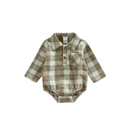 Coduop Toddler Baby Plaid Shirt Romper Unisex Infants Long Sleeve Button Bodysuit One-Piece Clothes
Coduop Toddler Baby Plaid Shirt Romper Unisex Infants Long Sleeve Button Bodysuit One-Piece Clothes