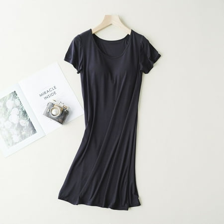 Sonbest Ladies Nightdress With Chest Pad Without Rims Vest Comfort Mid-long Pajamas Short Sleeve Nightdress
Sonbest Ladies Nightdress With Chest Pad Without Rims Vest Comfort Mid-long Pajamas Short Sleeve Nightdress