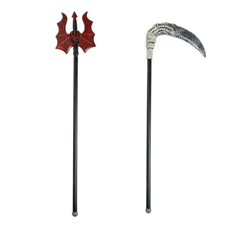 2Pcs Realistic Fake Sickle Prop Simulation Cutter Prop Halloween Party Cutter