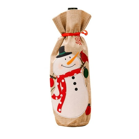 Songbirdth Wine Bottle Bag Christmas Wine Bottle Bag Santa Claus Snowman Cartoon Pattern Imitation Linen Xmas Sack Packing for Festival
Songbirdth Wine Bottle Bag Christmas Wine Bottle Bag Santa Claus Snowman Cartoon Pattern Imitation Linen Xmas Sack Packing for Festival