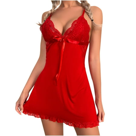 Mrat Lingerie Sets Women s Lace Sheer Babydoll Ladies Cute Girl Solid Erotic Lingerie Deep V Stitching Pajamas Suspender Skirt Women s Lingerie Collared Stretch
Mrat Lingerie Sets Women s Lace Sheer Babydoll Ladies Cute Girl Solid Erotic Lingerie Deep V Stitching Pajamas Suspender Skirt Women s Lingerie Collared Stretch