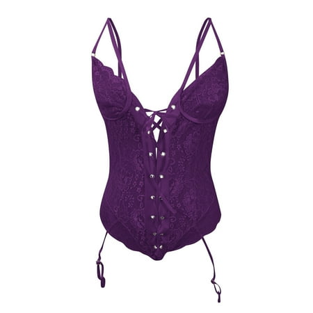 〖CFXNMZGR〗Lingerie For Women Fashion Lace Up Front Floral Print Lace Garter Teddy Bodysuit Costumes Red Lace Lingerie
〖CFXNMZGR〗Lingerie For Women Fashion Lace Up Front Floral Print Lace Garter Teddy Bodysuit Costumes Red Lace Lingerie
