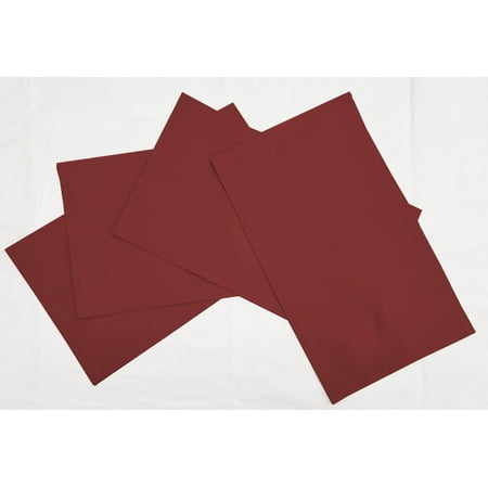 Canvas Placemats by Penny s Needful Things (Wave - Set of 10) (Burgundy)