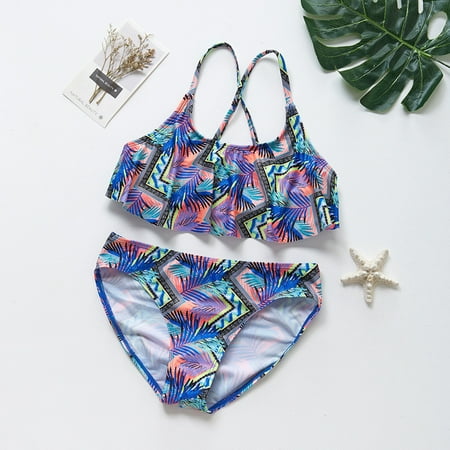 Cathalem Girls Swimsuits Girls Bikini Set Split Bikini Beach Swimsuit Set Summer Sleeveless Print Girls Tassel Leaf Girls Swimsuits Size 12 14 Blue 113
Cathalem Girls Swimsuits Girls Bikini Set Split Bikini Beach Swimsuit Set Summer Sleeveless Print Girls Tassel Leaf Girls Swimsuits Size 12 14 Blue 113