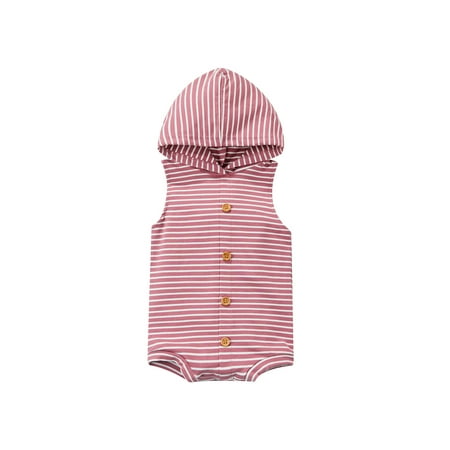 Frobukio Newborn Infant Baby Girls Boys Rompers Hooded Jumpsuit Overalls Striped Sunsuit Playsuit Clothes Red 6-9 Months
Frobukio Newborn Infant Baby Girls Boys Rompers Hooded Jumpsuit Overalls Striped Sunsuit Playsuit Clothes Red 6-9 Months