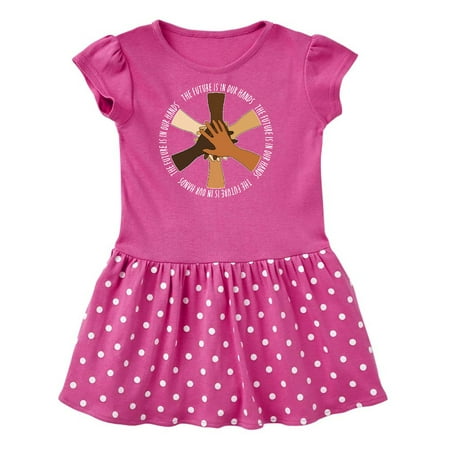 Inktastic The Future is in Our Hands Gift Toddler Girl Dress
