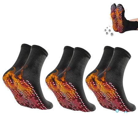 3Pairs Tourmaline Acupressure Self-Heating Socks xTourmaline Health Socks Foot Massage VeinesHeal Hyperthermia Socks for Women Men
3Pairs Tourmaline Acupressure Self-Heating Socks xTourmaline Health Socks Foot Massage VeinesHeal Hyperthermia Socks for Women Men