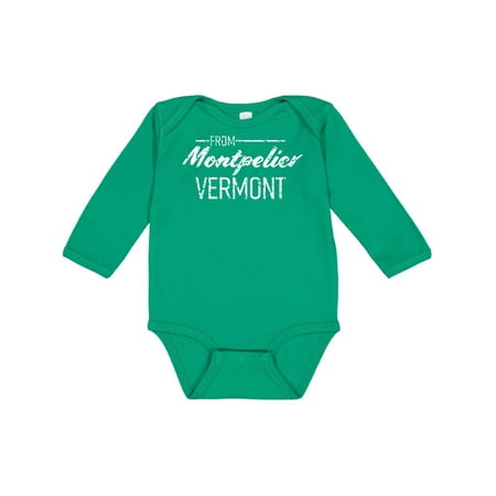 Inktastic From Montpelier Vermont in White Distressed Text Gift Baby Boy or Baby Girl Long Sleeve Bodysuit
Inktastic From Montpelier Vermont in White Distressed Text Gift Baby Boy or Baby Girl Long Sleeve Bodysuit
