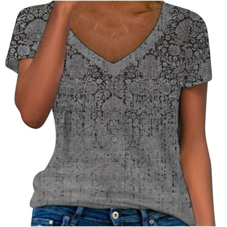 kakina CMSX Cute Shirts for Women Clearance Button Long Sleeve Printed Casual T-shirt Top Short Sleeve V-neck Shirt Floral Blouses Tunic Tops Gray XXXL
kakina CMSX Cute Shirts for Women Clearance Button Long Sleeve Printed Casual T-shirt Top Short Sleeve V-neck Shirt Floral Blouses Tunic Tops Gray XXXL