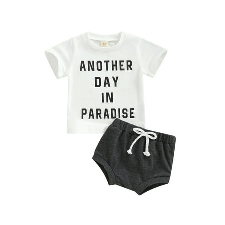 Bagilaanoe 2pcs Newborn Baby Boy Short Pants Set Short Sleeve Letter Print T Shirt Tops + Shorts 3M 6M 12M 18M Infant Casual Summer Outfits
Bagilaanoe 2pcs Newborn Baby Boy Short Pants Set Short Sleeve Letter Print T Shirt Tops + Shorts 3M 6M 12M 18M Infant Casual Summer Outfits