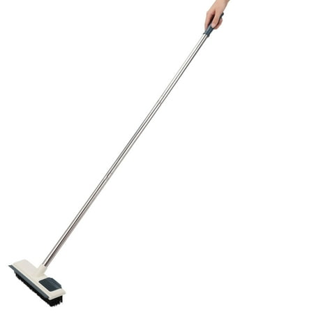Floor Scrub Brush with Long Handle Heavy-Duty Stiff Bristles Floor Scrub