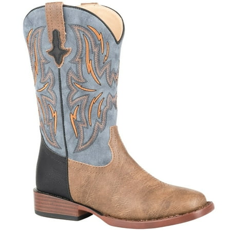 Roper Kids Boys Dalton Square Toe Casual Boots Mid Calf