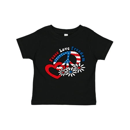 Inktastic Peace Love Freedom Gift Toddler Toddler Girl T-Shirt