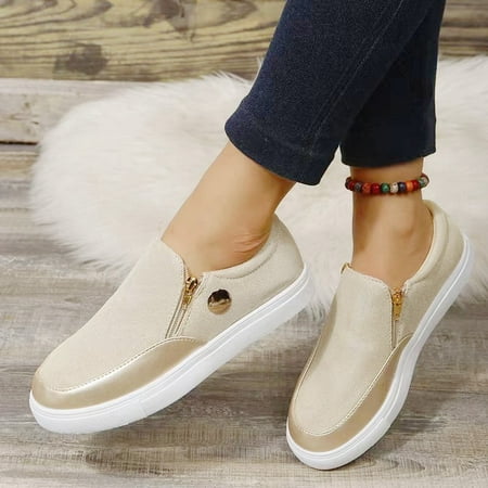 Women‘s Loafers Lightweight Breathable Zip Decor Casual Shoes Solid Color Comfortable Slip-on Flat Shoes
Women‘s Loafers Lightweight Breathable Zip Decor Casual Shoes Solid Color Comfortable Slip-on Flat Shoes