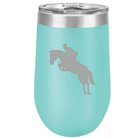 16 oz Double Wall Vacuum Insulated Stainless Steel Stemless Wine Tumbler Glass Coffee Travel Mug With Lid Horse With Rider (Teal)
16 oz Double Wall Vacuum Insulated Stainless Steel Stemless Wine Tumbler Glass Coffee Travel Mug With Lid Horse With Rider (Teal)