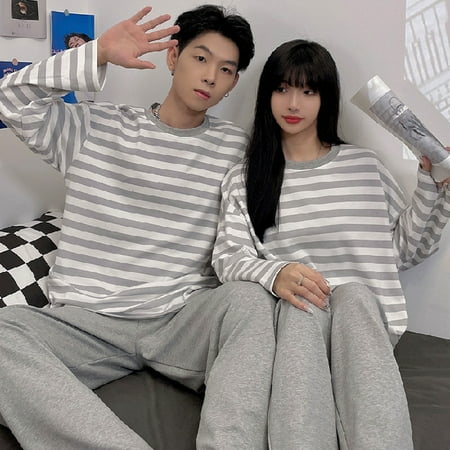 DanceeMangoo 2PCS Long Sleeve Cotton Couple Pajamas Set Women Sleepwear Family Pijama Stripe Homewear Trousers Women Casual Men Pyjamas
DanceeMangoo 2PCS Long Sleeve Cotton Couple Pajamas Set Women Sleepwear Family Pijama Stripe Homewear Trousers Women Casual Men Pyjamas