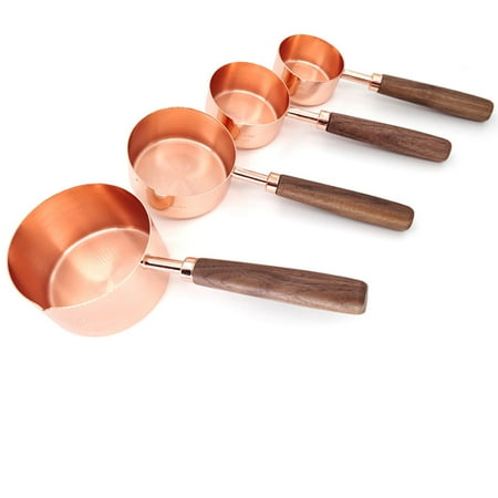 4PCS Stainless Steel Rose Gold Measuring Cup Set Walnut Handle Measuring Spoon For Home Kitchen
4PCS Stainless Steel Rose Gold Measuring Cup Set Walnut Handle Measuring Spoon For Home Kitchen