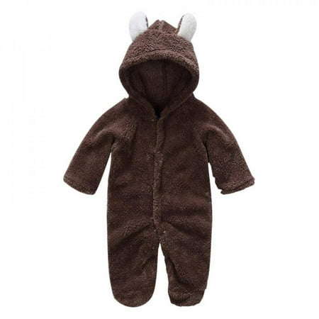 0-12M Baby Boys Girls Newborns Winter Warm Long sleeve Clothes Rompers Coral Fleece Infant Cartoon Jumpsuit Cotton Kids Clothing Coffee Color M
0-12M Baby Boys Girls Newborns Winter Warm Long sleeve Clothes Rompers Coral Fleece Infant Cartoon Jumpsuit Cotton Kids Clothing Coffee Color M