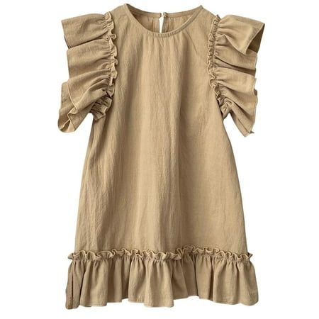 KTMKH Girls Sundress Summer Cotton Ruffle Edge New Loose Fit Long Princess Little Girls Fashion Floral Dresses 5-6 Years
KTMKH Girls Sundress Summer Cotton Ruffle Edge New Loose Fit Long Princess Little Girls Fashion Floral Dresses 5-6 Years