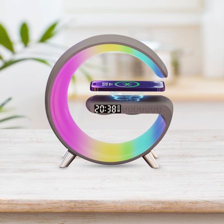 for Friend Multifuntional Lamp LED Night Light Creative Gift Alarm Clock Wireless Charging Nightstand Lamp Atmosphere Lamp RGB Night Light LIGHT GREY
for Friend Multifuntional Lamp LED Night Light Creative Gift Alarm Clock Wireless Charging Nightstand Lamp Atmosphere Lamp RGB Night Light LIGHT GREY