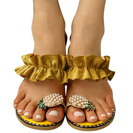 Women Summer Sandals Ladies Pineapple Sandals Clip Toe Flip Flops Boho Casual Slippers Beach Shoes
Women Summer Sandals Ladies Pineapple Sandals Clip Toe Flip Flops Boho Casual Slippers Beach Shoes