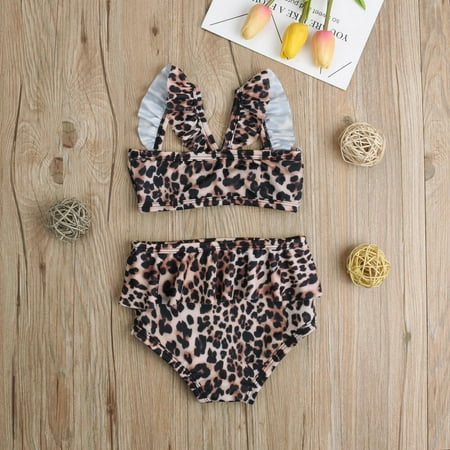 Children Swimwear Girls Leopard Print Little Girl Swimwear Bathing Suit Kids Swimsuit Beach Wear Ruffle Bikini Set Swimming Suit
Children Swimwear Girls Leopard Print Little Girl Swimwear Bathing Suit Kids Swimsuit Beach Wear Ruffle Bikini Set Swimming Suit