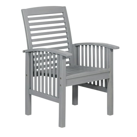 Delacora WE-BDWC2 Odessa 25" Wide 2 Piece Wood Framed Outdoor Farmhouse Arm Chair Set