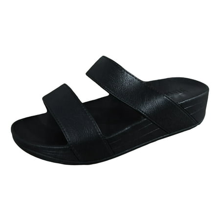 ZAROYEAX Ladies Retro Slope Heel Thick Bottom Pure Colour Leather Large Size Beach Non Slope Heel Sandals Slippers
ZAROYEAX Ladies Retro Slope Heel Thick Bottom Pure Colour Leather Large Size Beach Non Slope Heel Sandals Slippers