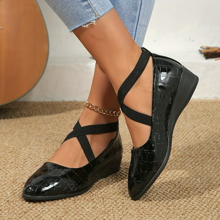 DONGGTGDZ Stylish Women‘s Comfy Soft Sole Slip On Crisscross Strap Wedge Heels All-Match Fashion Commuter Work Shoes
DONGGTGDZ Stylish Women‘s Comfy Soft Sole Slip On Crisscross Strap Wedge Heels All-Match Fashion Commuter Work Shoes