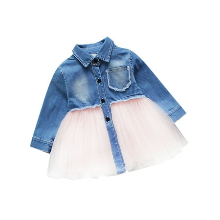KidPika Toddler Kids Baby Girl Long Sleeve Denim Tutu Tulle Skirt Princess Party Dress
KidPika Toddler Kids Baby Girl Long Sleeve Denim Tutu Tulle Skirt Princess Party Dress