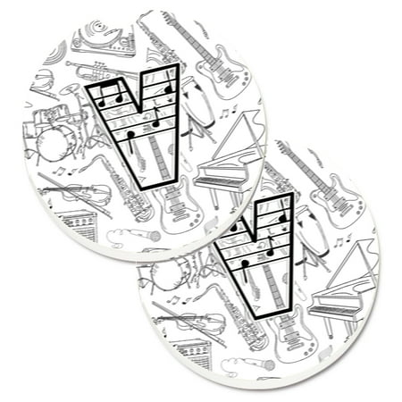 Carolines Treasures CJ2007-VCARC Letter V Musical Note Letters Set of 2 Cup Holder Car Coasters Large multicolor
Carolines Treasures CJ2007-VCARC Letter V Musical Note Letters Set of 2 Cup Holder Car Coasters Large multicolor