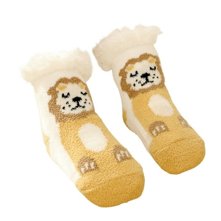Vokewalm Autumn Winter Babies Fluffy Sleep Floor Cozy Socks