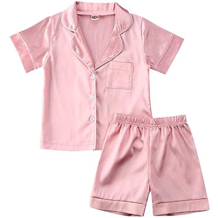 Toddler Baby Girl Satin Silk Pajamas Short -Sleeve Pjs Sleepwear Loungewear Outfit Clothes Set
Toddler Baby Girl Satin Silk Pajamas Short -Sleeve Pjs Sleepwear Loungewear Outfit Clothes Set