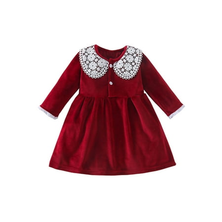 Douhoow Autumn Baby Girl A-Line Dress Inafnt Lace Patchwork Long Sleeve Princess Party Dress
Douhoow Autumn Baby Girl A-Line Dress Inafnt Lace Patchwork Long Sleeve Princess Party Dress