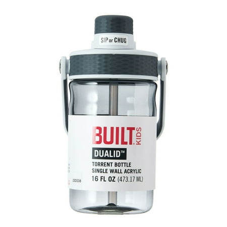 Built 16 fl oz Acrylic Bottle Dualid Flip-top Leakproof Chug Lid with Straw Gray
Built 16 fl oz Acrylic Bottle Dualid Flip-top Leakproof Chug Lid with Straw Gray